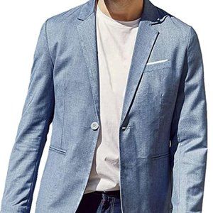 Suit Jacket for Men, One Button Slim Fit Casual